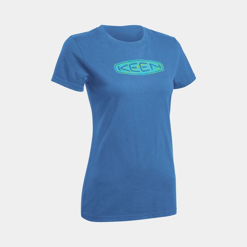 Keen Geode Logo Womens T-Shirts Navy Sale (3691-XSCBZ)